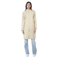 Burberry, trench con cappuccio color crema, taglia L.