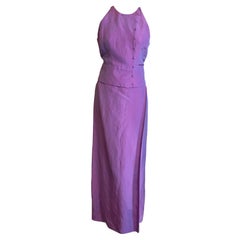 Used Giorgio Armani top & skirt Linen Ensemble