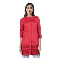 Burberry Rosa Zip Up Cappotto di media lunghezza Taglia S