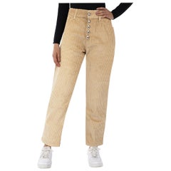 Dondup Camel Brown Koons Velvet Trousers Size M
