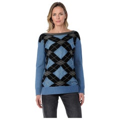 Ermanno Scervino - Pull en laine à motif argyle - Taille S