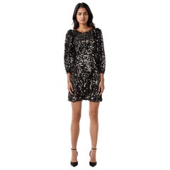 Dolce & Gabbana Black Sequinned Mini Length Dress Size XXS