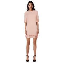 Dolce & Gabbana Pink Ruffle Trim Dress Size XS