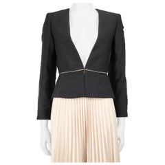 Max Mara Max Mara Studio Azul marino Chaqueta a medida recortada Talla M