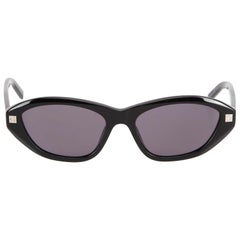 Givenchy SS24 Black Oval Logo Arm Sunglasses