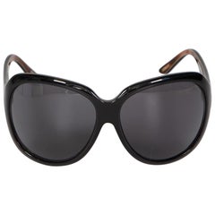 Tom Ford Black Round Tortoiseshell Sunglasses