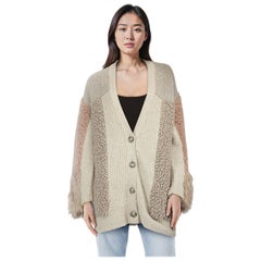 Stella McCartney Oversized Strickjacke aus Kunstpelz in Übergröße XS