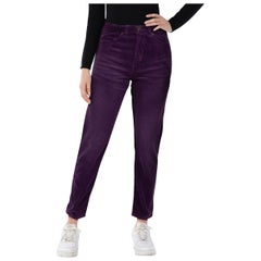 Saint Laurent Purple Slim Corduroy Trousers Size XS