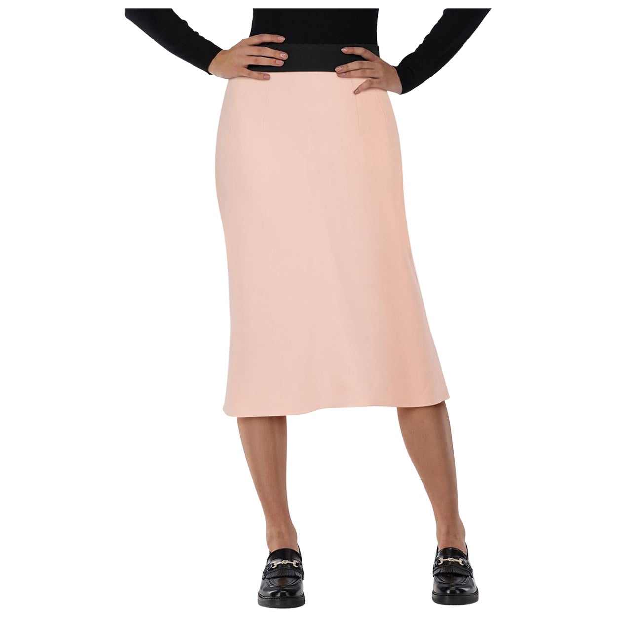 Dolce & Gabbana Pink Straight Midi Skirt Size XS