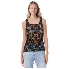 Dolce & Gabbana Black Lace Sheer Tank Top Size XS