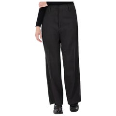 Isabel Marant Black High Rise Straight Leg Trousers Size M