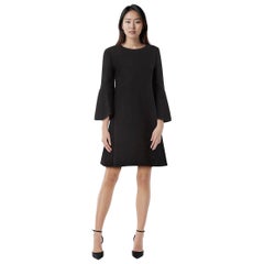 Balenciaga Le Dix Balenciaga Vestido Negro Manga Acampanada Talla M