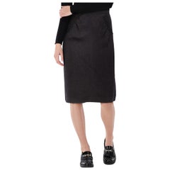 Burberry - Gonna a tubino midi nera taglia S