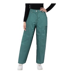 Pantaloni cargo Hermès color verde acqua taglia M.