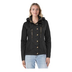 Gucci Giacca Parka con cappuccio pieghevole nera taglia S