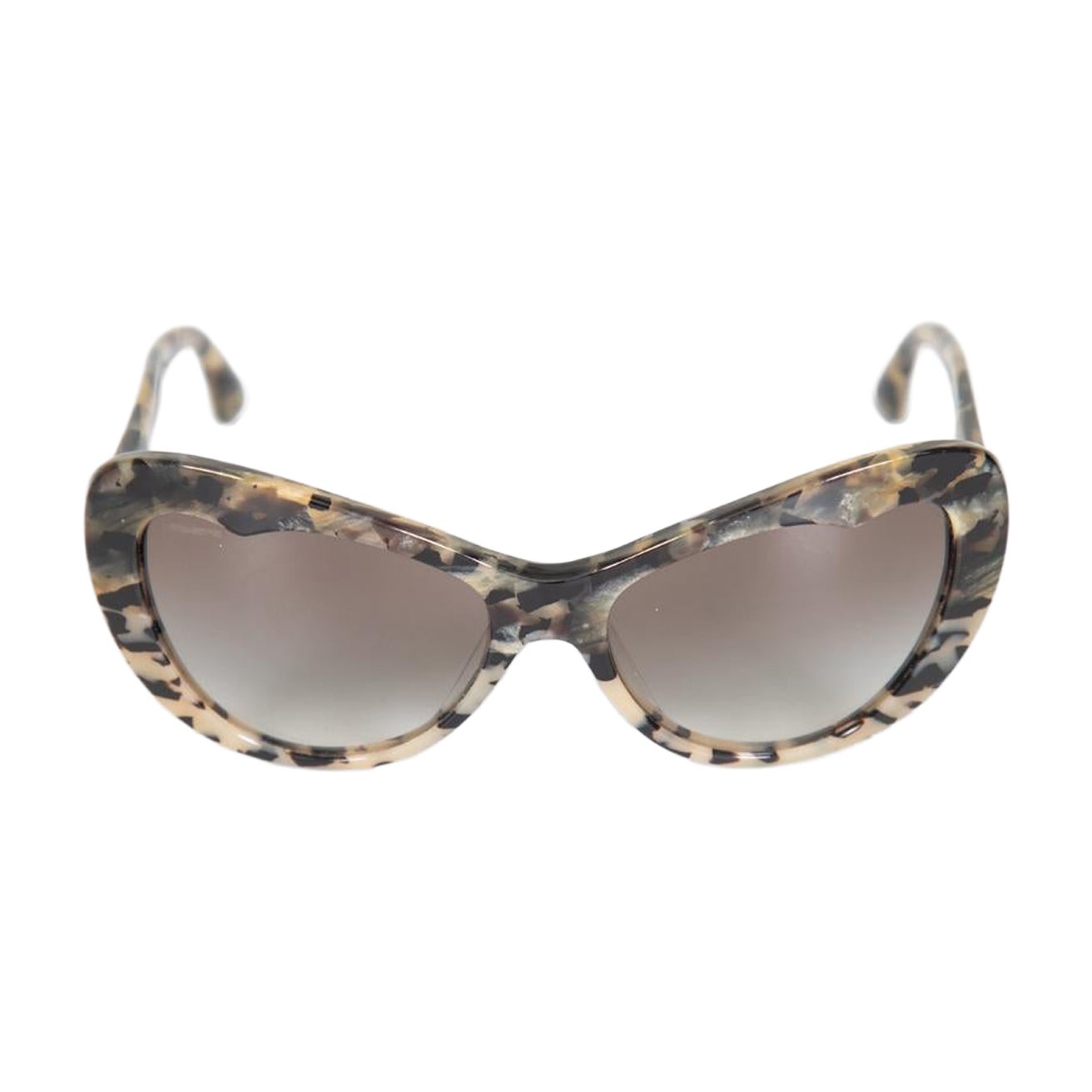 Miu Miu Brown Cat Eye Logo Sunglasses