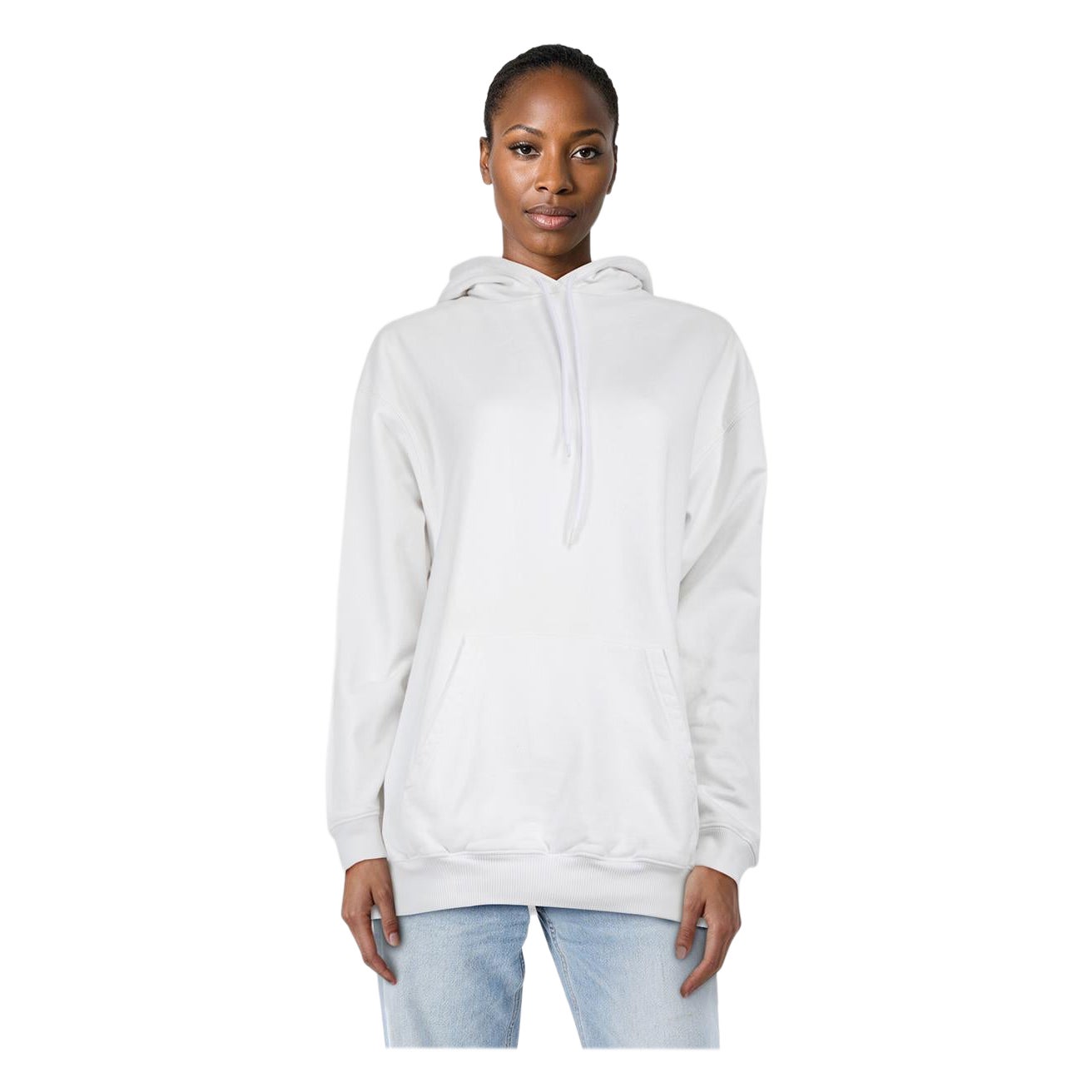 Balenciaga, felpa con cappuccio con stampa logo bianca, taglia M.