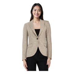 Blazer Escada Marrón Lana Tweed Talla XS