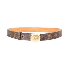 Louis Vuitton Brown Monogram Canvas Cabochon Belt