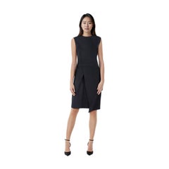 Salvatore Ferragamo Navy Fitted Sleeveless Dress Size XS