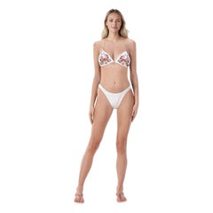 Miu Miu Floral Embroidered Bikini Top Size S