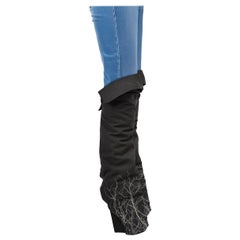 Gareth Pugh Black Embroidered Over The Knee Boots Size IT 38