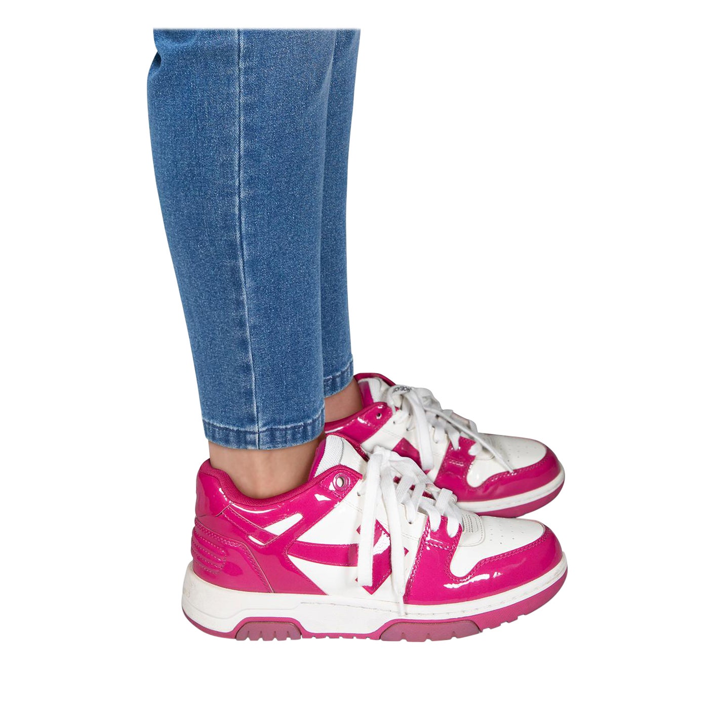 Off-White Pink Patent Out Of Office Trainers Size IT 38.5