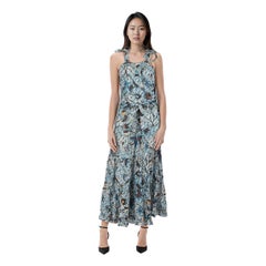 Ulla Johnson Maxi Abito Mariam Blu Astratto Taglia S