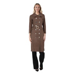 Burberry 2007 Brown Long Trench Coat Size S