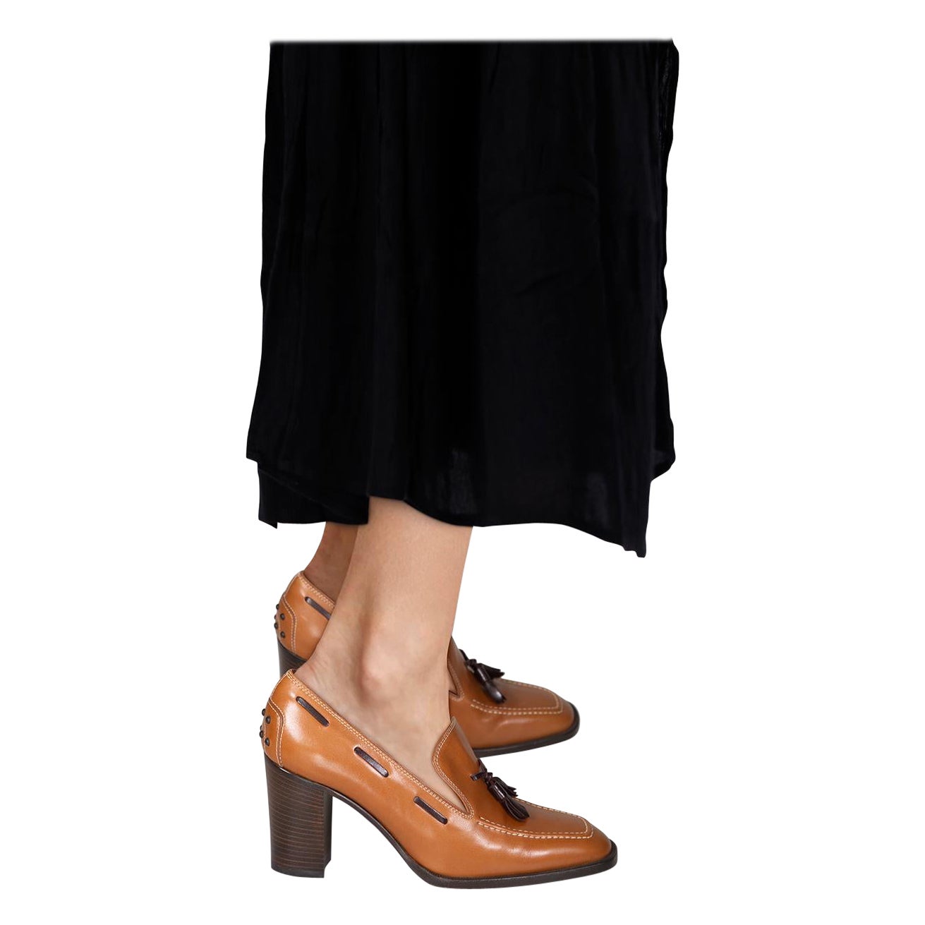 Tod's Escarpins mocassins en cuir Brown Taille IT 36.5