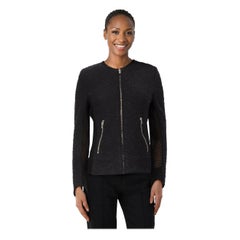 Iro Navy Zip Up Mesh Sleeves Jacke Größe M