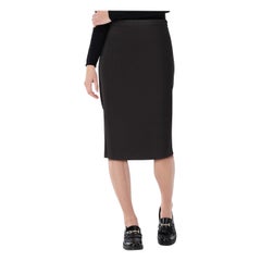 Roland Mouret Black Knee Length Straight Skirt Size M