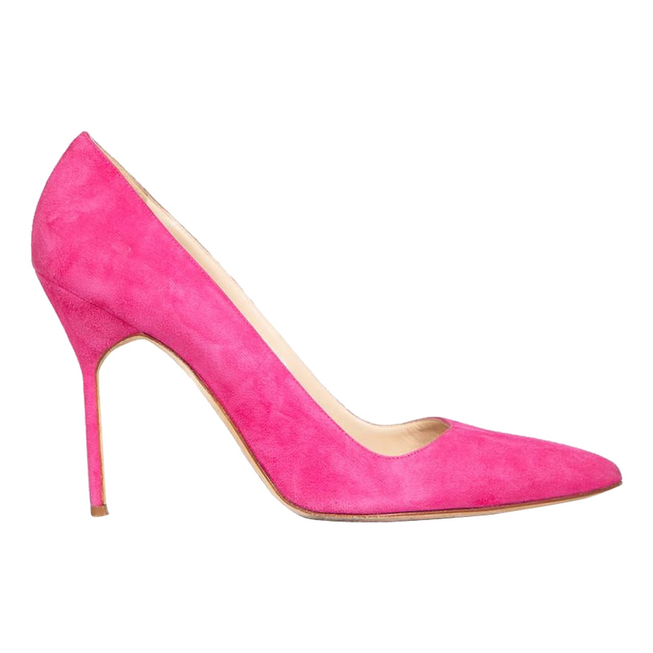 Manolo Blahnik Pink Suede Pointed-Toe Pumps Size IT 41.5
