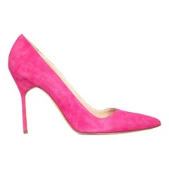 Manolo Blahnik Pink Suede Pointed-Toe Pumps Size IT 41.5