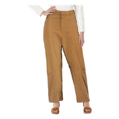 Nili Lotan Brown Wide Leg Cargo Trousers Size XL
