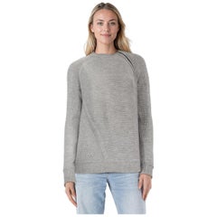 Proenza Schouler Grey Wool Knit Zip Design Jumper Size S