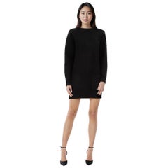 Proenza Schouler Black Wool Knit Button Down Dress Size XS