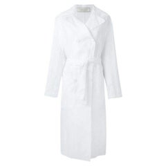 New Nina Ricci Cotton Organza Mesh Double Breasted Overcoat FR 42