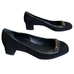 Gucci suede & leather black Ballerinas