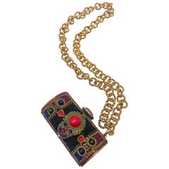 Chanel 1980s Beaded Jeweled Minaudiere Ultra Rare