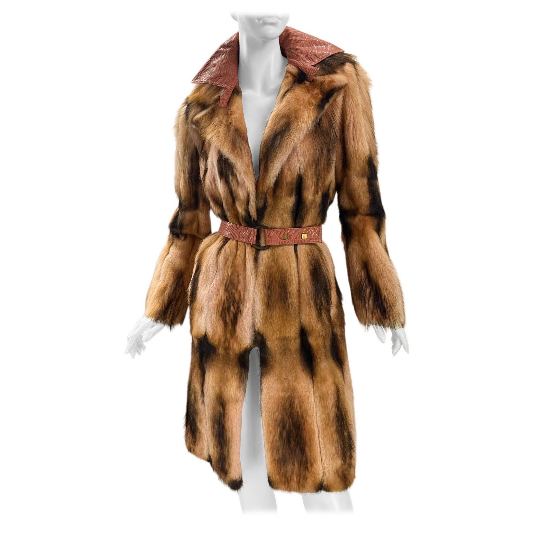 F/W 2000 Gianni Versace Couture Pelzmantel wie gesehen an Jen in "Hastlers" im Angebot