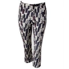 Prada S/S 2000 Rare and Collectable Silk Lipstick Print Capri Pants 3