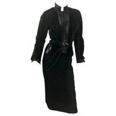 A/I 2004 Look#7 Tom Ford for Gucci Giacca in pelliccia di visone nero e pelle di pitone