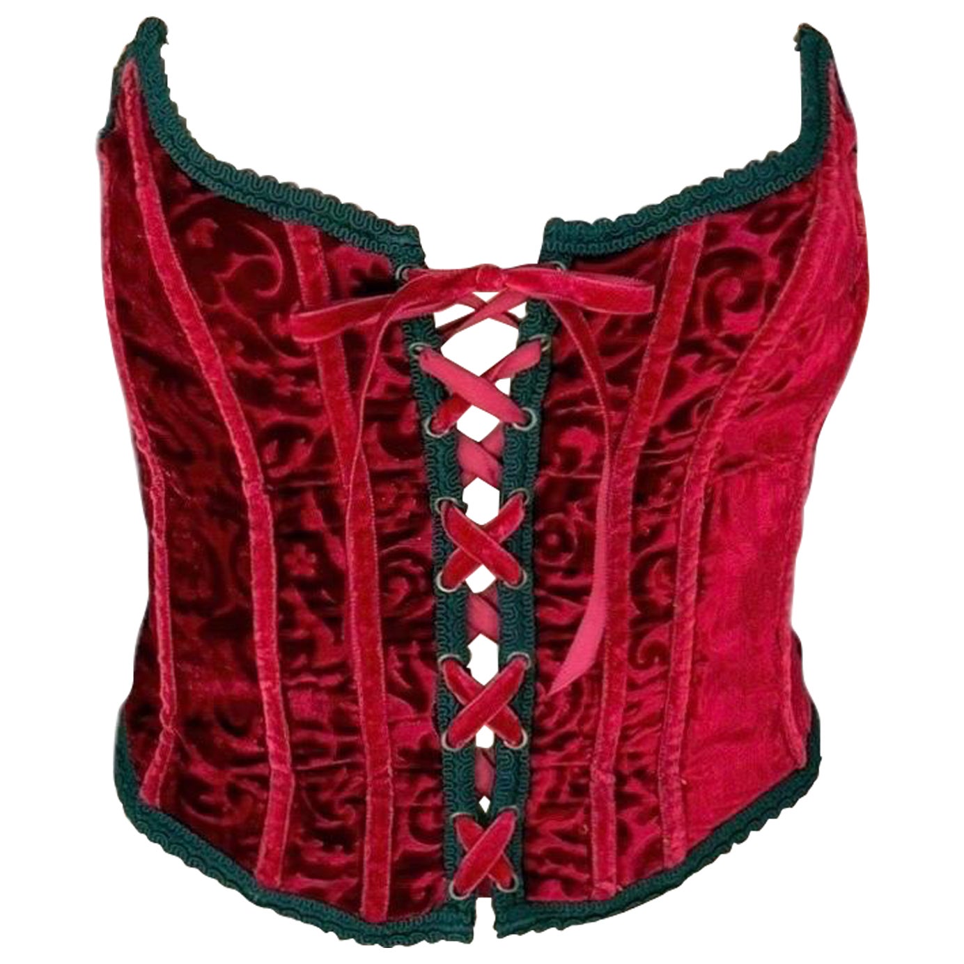Jean Paul Gaultier Vintage Corset Bustier Velvet Top