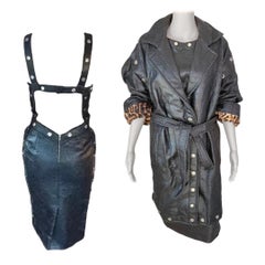 Dolce & Gabbana F/W 2007 Runway Coat Jacket & Dress 2 Piece Set Ensemble