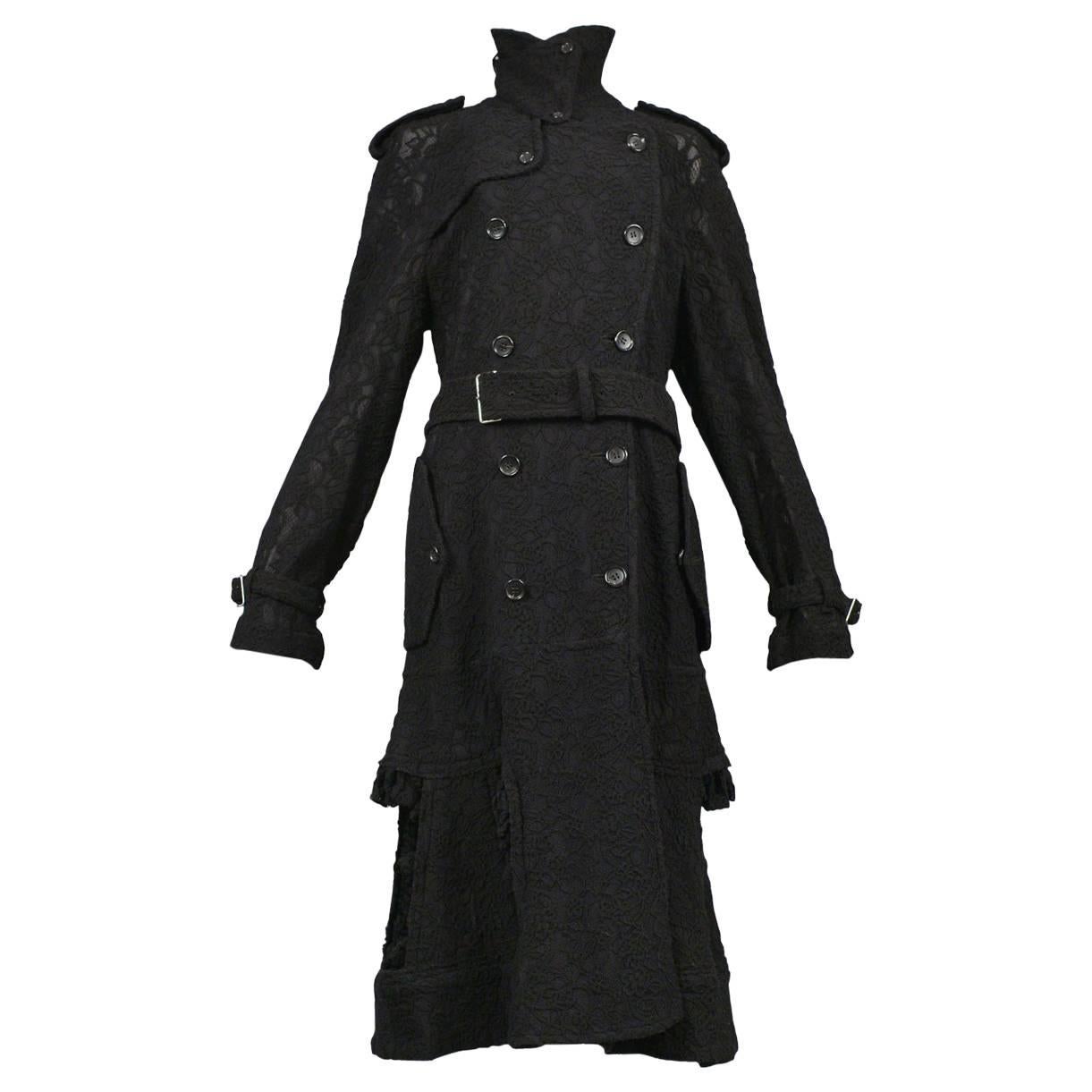 Comme des Garcons Embroidered Trench Coat 2015