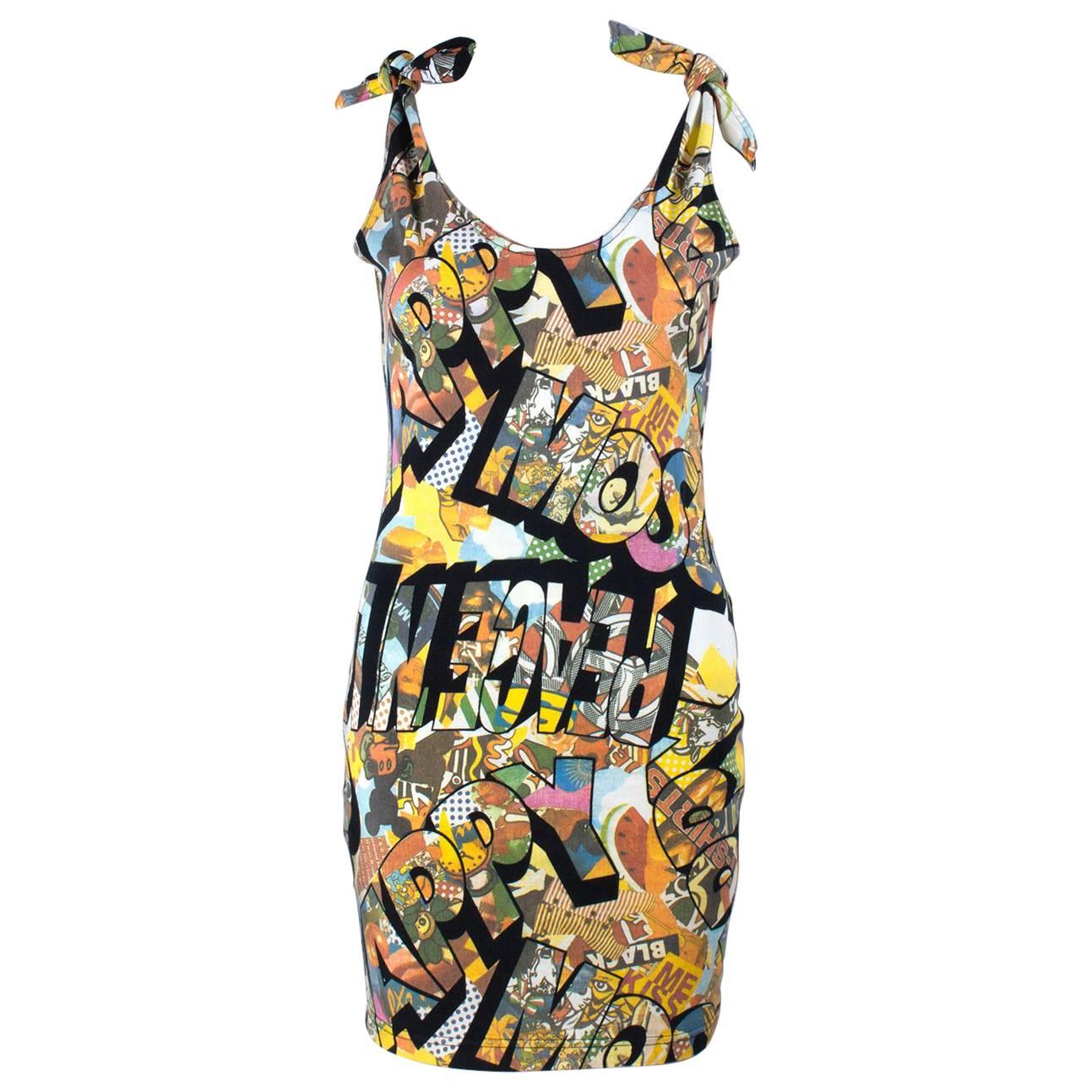 1990s Moschino Happy/ Peace and Love mini dress