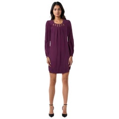 Diane von Furstenberg Vestido Recortado Delantero Morado Talla XS