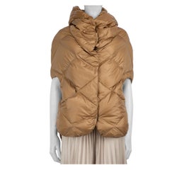 Max & Moi Camel Short Sleeve Hooded Puffer Coat Size M