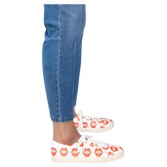 Céline Lips & Eyes Print Lace Up Trainers Size IT 37